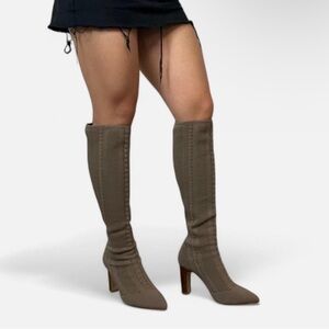 Elegant Taupe Knee-High Boots